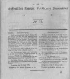 Oeffentlicher Anzeiger zum Amtsblatt No.31 der K&ouml;nigl. Preuss. Regierung zu Bromberg. 1841