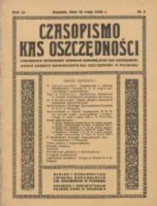 Czasopismo Kas Oszczędności: miesięcznik poświęcony sprawom Komunalnych Kas Oszczędności 1938.05.15 R.13 Nr5