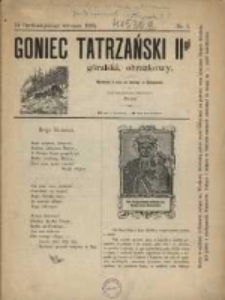 Goniec Tatrzański IIgi góralski, obrazkowy 1894 nr1 (24 Bartłomiejskiego miesiąca)