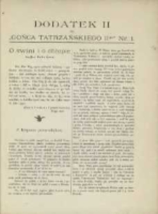 Dodatek II do Gońca Tatrzańskiego IIgo Nr.1