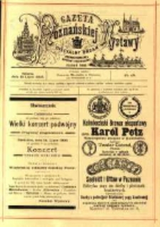 Gazeta Poznańskiej Wystawy : oficyalny organ Prowincyonalnej Wystawy Przemysłowej. 1895 nr49