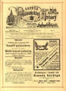 Gazeta Poznańskiej Wystawy : oficyalny organ Prowincyonalnej Wystawy Przemysłowej. 1895 nr71