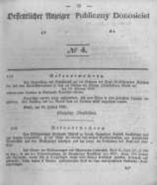 Oeffentlicher Anzeiger zum Amtsblatt No.4 der Königl. Preuss. Regierung zu Bromberg. 1842