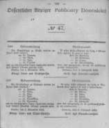 Oeffentlicher Anzeiger zum Amtsblatt No.47 der Königl. Preuss. Regierung zu Bromberg. 1842