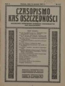 Czasopismo Kas Oszczędności: miesięcznik poświęcony sprawom Komunalnych Kas Oszczędności 1927.06.15 R.2 Nr6/7