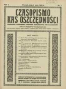 Czasopismo Kas Oszczędności: miesięcznik poświęcony sprawom Komunalnych Kas Oszczędności: organ urzędowy i publikacyjny Komunalnego Związku Kredytowego i Komunalnego Banku Kredytowego w Poznaniu 1931.05.01 R.6 Nr5