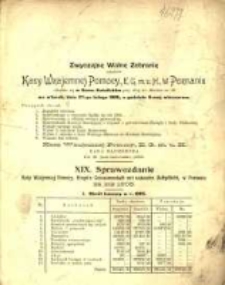 XIX Sprawozdanie Kasy Wzajemnej Pomocy Eingetragene Genossenschaft mit unbeschränkter Haftpflicht w Poznaniu za Rok 1905