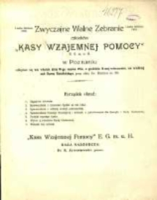 XXVII Sprawozdanie Kasy Wzajemnej Pomocy Eingetragene Genossenschaft mit unbeschränkter Haftpflicht w Poznaniu za Rok 1913