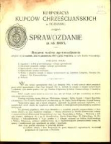 Korporacya Kupców Chrześcijańskich w Poznaniu sprawozdanie za rok 1906/7