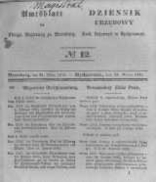 Amtsblatt der K&ouml;niglichen Preussischen Regierung zu Bromberg. 1843.03.24 No.12