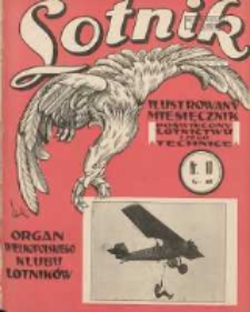 Lotnik: ilustrowany miesięcznik poświęcony lotnictwu i jego technice: organ Wielkopolskiego Klubu Lotników 1929.10.15 T.9 Nr10(115)