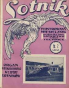 Lotnik: ilustrowany miesięcznik poświęcony lotnictwu i jego technice: organ Wielkopolskiego Klubu Lotników 1930.02.15 T.10 Nr2(119)