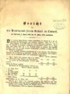 Bericht über die Provinzial-Irren-Anstalt in Owinsk die Zeit vom 1. April 1891 bis 31. März 1892 umfassend