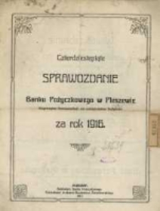 Czterdziestepiąte Sprawozdanie Banku Pożyczkowego w Pleszewie Eingetragene Genossenschaft mit Unbeschränkter Haftpflicht za rok 1916