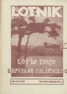 Lotnik: organ Związku Lotników Polskich 1926.10.09 T.4 Nr8(67)