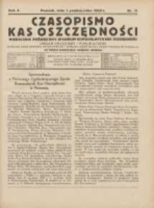 Czasopismo Kas Oszczędności: miesięcznik poświęcony sprawom Komunalnych Kas Oszczędności: organ urzędowy i publikacyjny Komunalnego Związku Kredytowego i Komunalnego Banku Kredytowego w Poznaniu 1929.10.01 R.4 Nr10