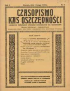 Czasopismo Kas Oszczędności: miesięcznik poświęcony sprawom Komunalnych Kas Oszczędności: organ urzędowy i publikacyjny Komunalnego Związku Kredytowego i Komunalnego Banku Kredytowego w Poznaniu 1932.02.01 R.7 Nr2