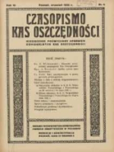 Czasopismo Kas Oszczędności: miesięcznik poświęcony sprawom Komunalnych Kas Oszczędności 1935 wrzesień R.10 Nr9