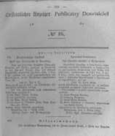 Oeffentlicher Anzeiger zum Amtsblatt No.16 der Königl. Preuss. Regierung zu Bromberg. 1843