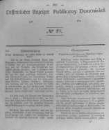 Oeffentlicher Anzeiger zum Amtsblatt No.19 der Königl. Preuss. Regierung zu Bromberg. 1843