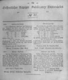 Oeffentlicher Anzeiger zum Amtsblatt No.37 der Königl. Preuss. Regierung zu Bromberg. 1843