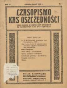 Czasopismo Kas Oszczędności: miesięcznik poświęcony sprawom Komunalnych Kas Oszczędności 1938 styczeń R.13 Nr1