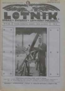 Lotnik: organ Związku Lotników Polskich 1925 R.2 Nr19(36)