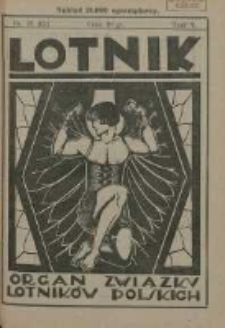 Lotnik: organ Związku Lotników Polskich 1927.06.01 T.5 Nr10(82)