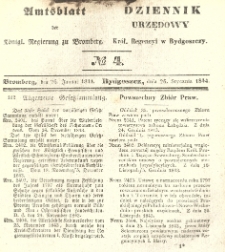 Amtsblatt der K&ouml;niglichen Preussischen Regierung zu Bromberg. 1844.01.26 No.4