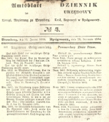 Amtsblatt der Königlichen Preussischen Regierung zu Bromberg. 1844.01.26 No.4
