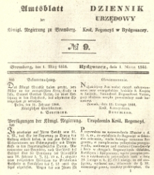 Amtsblatt der K&ouml;niglichen Preussischen Regierung zu Bromberg. 1844.03.01 No.9