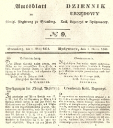 Amtsblatt der Königlichen Preussischen Regierung zu Bromberg. 1844.03.01 No.9