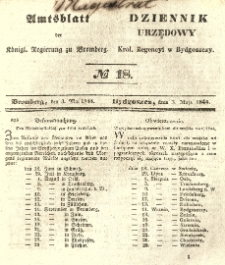 Amtsblatt der Königlichen Preussischen Regierung zu Bromberg. 1844.05.03 No.18