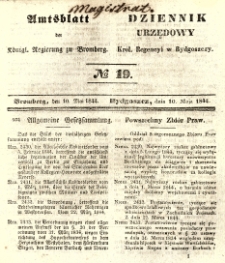 Amtsblatt der Königlichen Preussischen Regierung zu Bromberg. 1844.05.10 No.19
