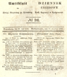 Amtsblatt der K&ouml;niglichen Preussischen Regierung zu Bromberg. 1844.06.28 No.26