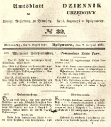 Amtsblatt der K&ouml;niglichen Preussischen Regierung zu Bromberg. 1844.08.09 No.32