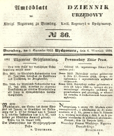 Amtsblatt der Königlichen Preussischen Regierung zu Bromberg. 1844.09.06 No.36