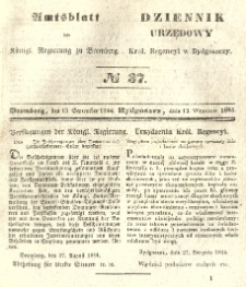 Amtsblatt der Königlichen Preussischen Regierung zu Bromberg. 1844.09.13 No.37