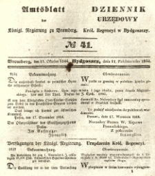 Amtsblatt der Königlichen Preussischen Regierung zu Bromberg. 1844.10.11 No.41