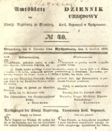 Amtsblatt der Königlichen Preussischen Regierung zu Bromberg. 1844.12.06 No.49