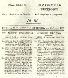 Amtsblatt der Königlichen Preussischen Regierung zu Bromberg. 1844.12.20 No.51