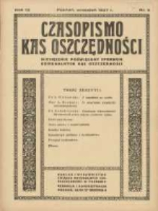 Czasopismo Kas Oszczędności: miesięcznik poświęcony sprawom Komunalnych Kas Oszczędności 1937 wrzesień R.12 Nr9