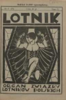 Lotnik: organ Związku Lotników Polskich 1927.04.06 T.5 Nr6(78)