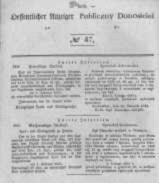 Oeffentlicher Anzeiger zum Amtsblatt No.47 der Königl. Preuss. Regierung zu Bromberg. 1844