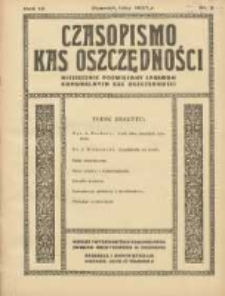 Czasopismo Kas Oszczędności: miesięcznik poświęcony sprawom Komunalnych Kas Oszczędności 1937 luty R.12 Nr2