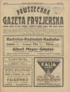 Powszechna Gazeta Fryzjerska : organ Związku Polskich Cechów Fryzjerskich 1926.11.01 R.4 Nr11