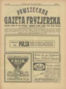 Powszechna Gazeta Fryzjerska : organ Związku Polskich Cechów Fryzjerskich 1927.12.15 R.5 Nr24