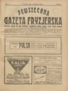 Powszechna Gazeta Fryzjerska : organ Związku Polskich Cechów Fryzjerskich 1927.04.01 R.5 Nr7
