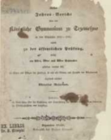 Jahres-Bericht &uuml;ber das K&ouml;nigliche Katholische Gymnasium zu Trzemeszno; Erster Jahres-Bericht 1839-1840