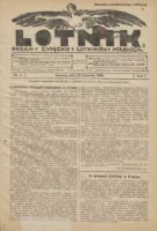 Lotnik: organ Związku Lotników Polskich 1924.04.15 R.1 Nr4